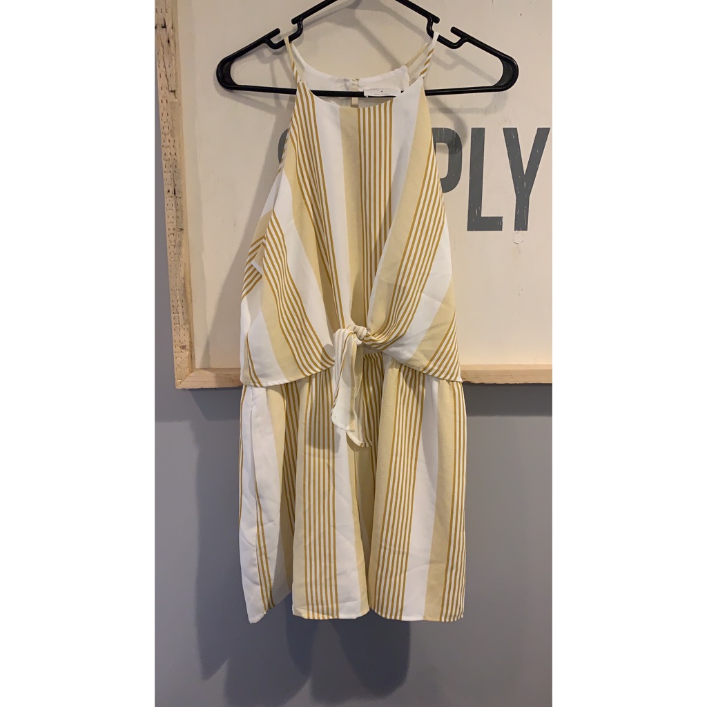 Gold/Yellow And White Romper